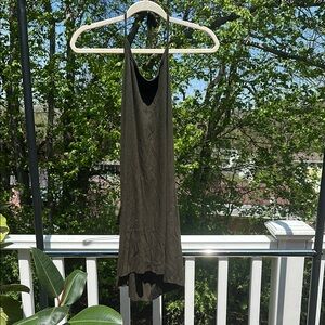 Chic Olive Green Halter Dress